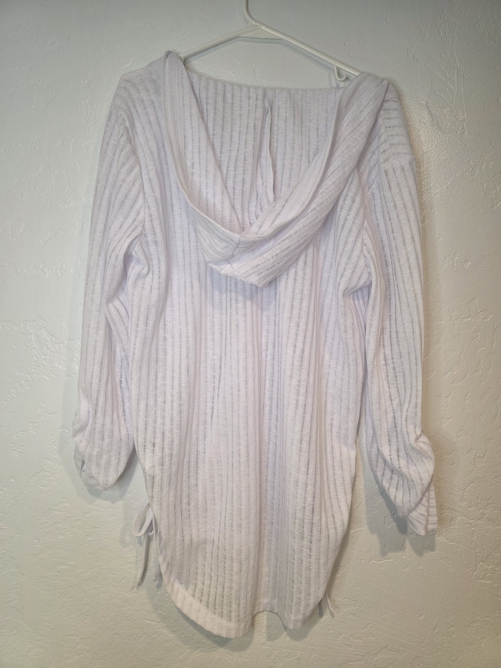 Light Lavender Ribbed Hooded Tunic - Picture 6 of 6